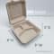 9" Natural Beige Single-Compartment Hinged Compostable Take Out Containers, 200ct.